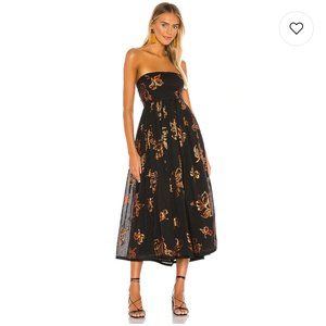 Free People Baja Babe Midi Black Combo Small